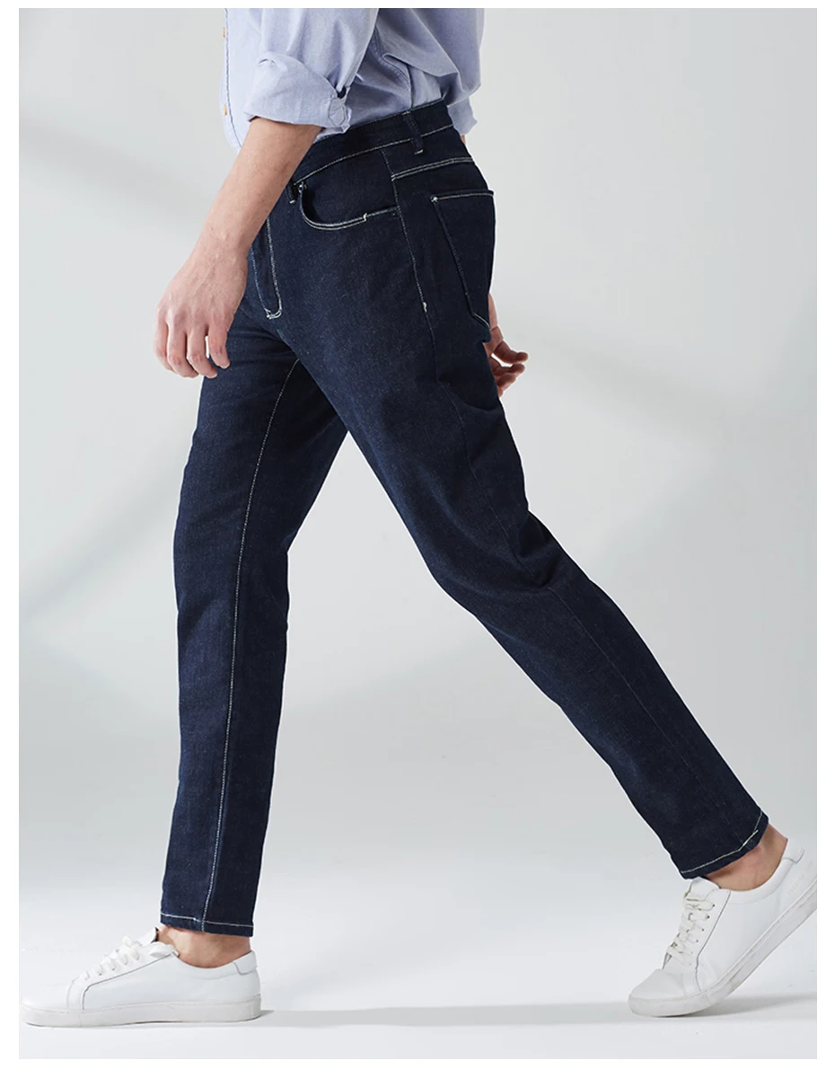 Markless толстые Джинсы с флисом Для мужчин высокое качество зимние теплые Для мужчин джинсы из денима облегающие Fit Хлопковые джинсы для Для