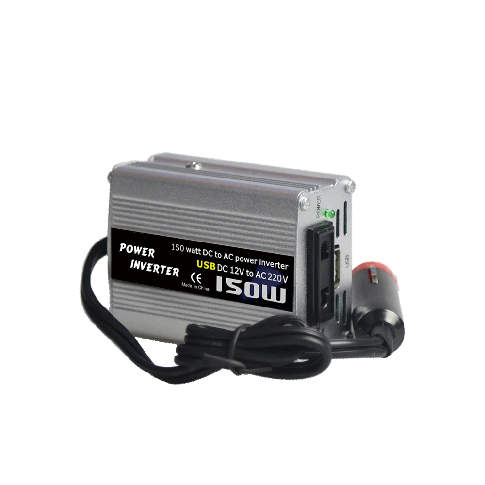 Автомобильный преобразователь напряжения USB 150 W DC В AC инвертор питания 12 V в 110 V/220