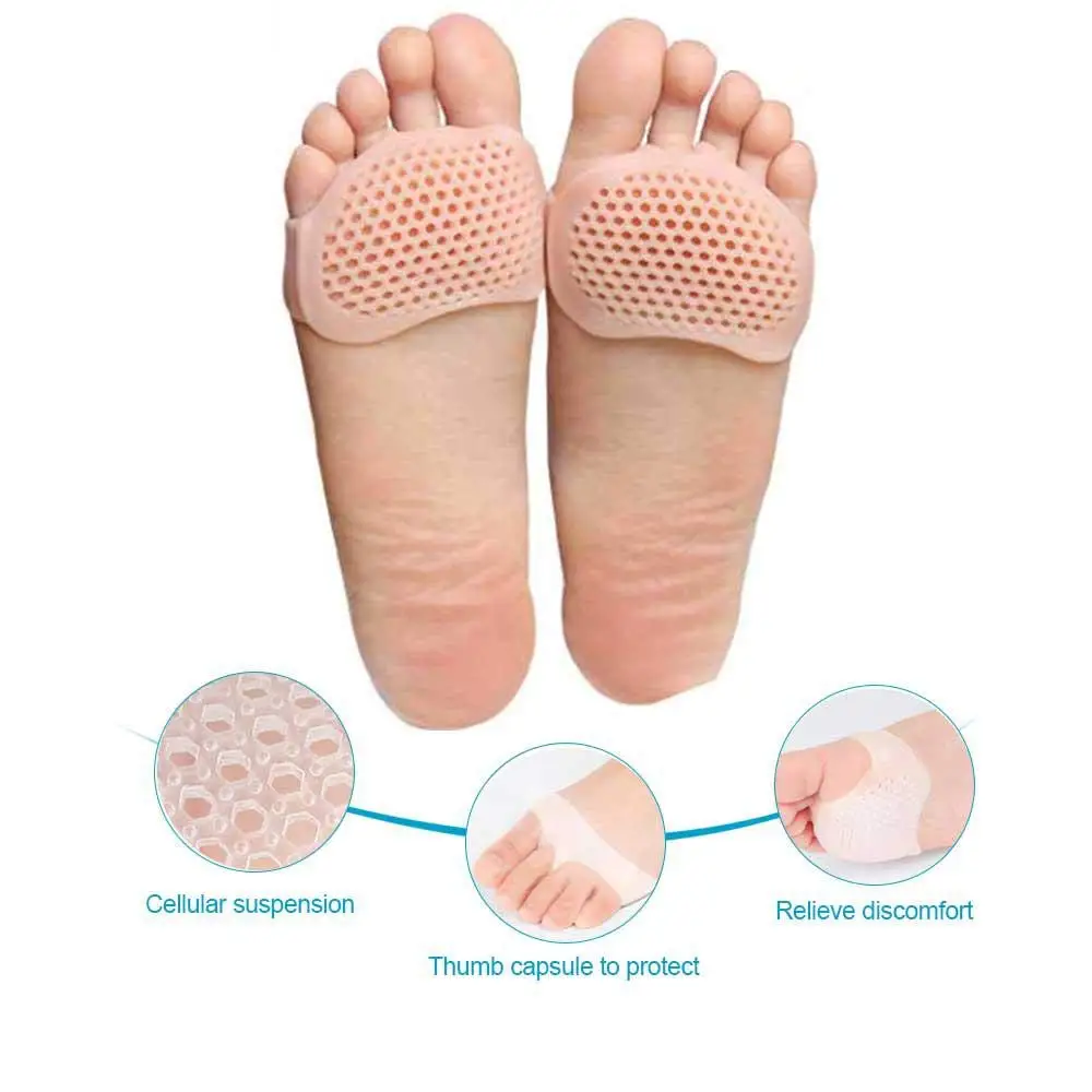 

Gel Metatarsal Forefoot Pads Silicone Breathable Massage Forefoot Pad Foot Pain Relief Cushion High Heel Shoes Insert Insoles