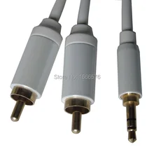 KL Высокое качество 1 м/3 фута стереозвук с аудиоразъемом Aux кабель удлинитель 1/8 ''Jack DC 3,5 мм штекер 2RCA, белый