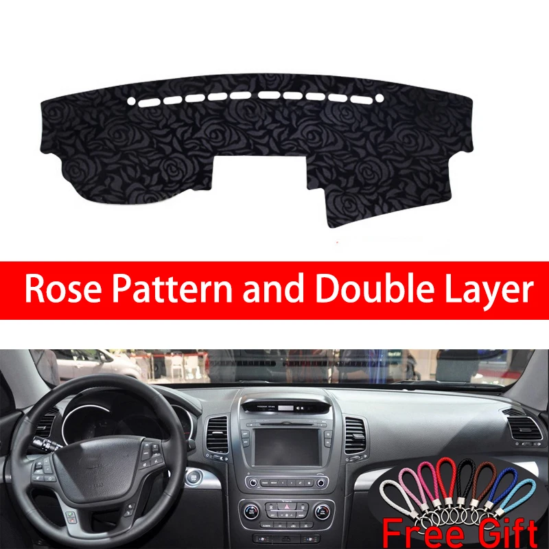 

Rose Pattern For kia sorento 2013 2014 Dashboard Cover Car Stickers Car Decoration Car Accessories Interior Car Decals