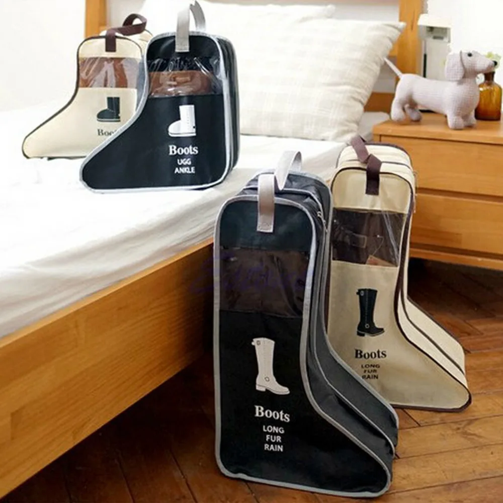 PP طويلة ركوب المطر حذاء من الجلد أحذية من الجلد تخزين مقسم حقيبة حالة السفر جديد XQ انخفاض الشحن