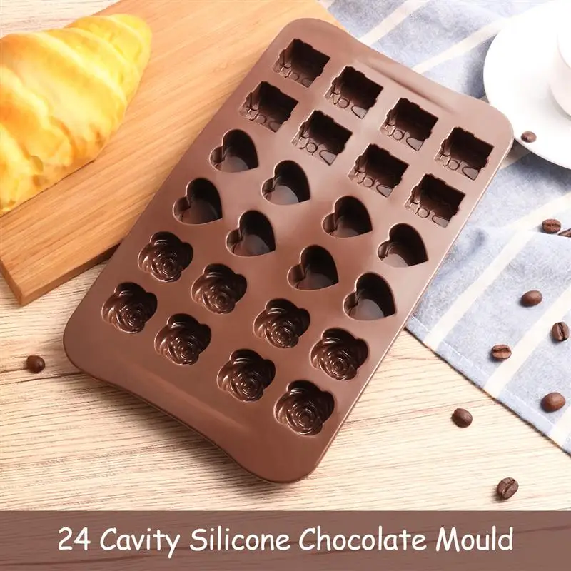 3D силиконовая форма для шоколада подарочная коробка в форме сердца Роза Форма DIY силиконовые Милые приспособления для изготовления конфет кухонные аксессуары для выпечки