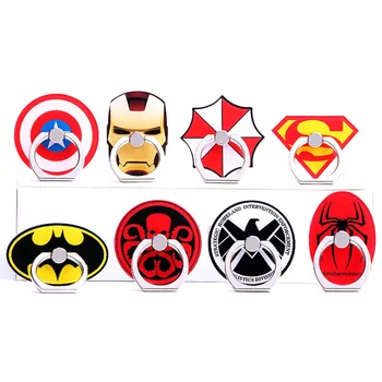 

Wholesales 30pcs/lot Captain America Iron Man Mobile Phone Holder Universal Phone Ring Holder Phone Stand Finger Ring Holder