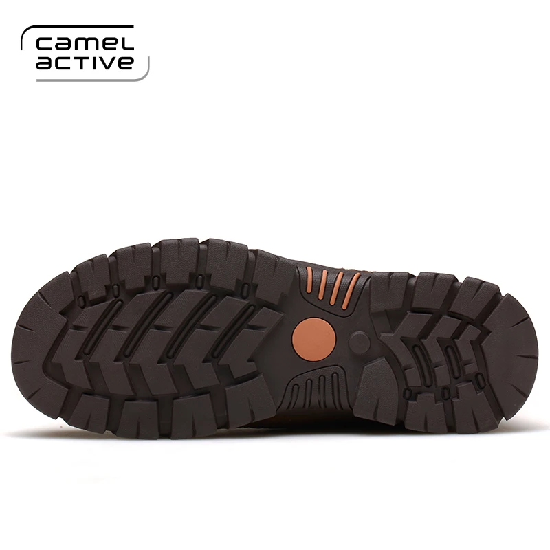 Мужские плюшевые ботильоны Camel Active коричневые Теплые Зимние ручной работы из