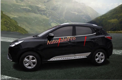 Нержавеющая Нижняя оконная рама подоконник Накладка 4 шт. для hyundai Tucson ix35 2010- автомобильные аксессуары