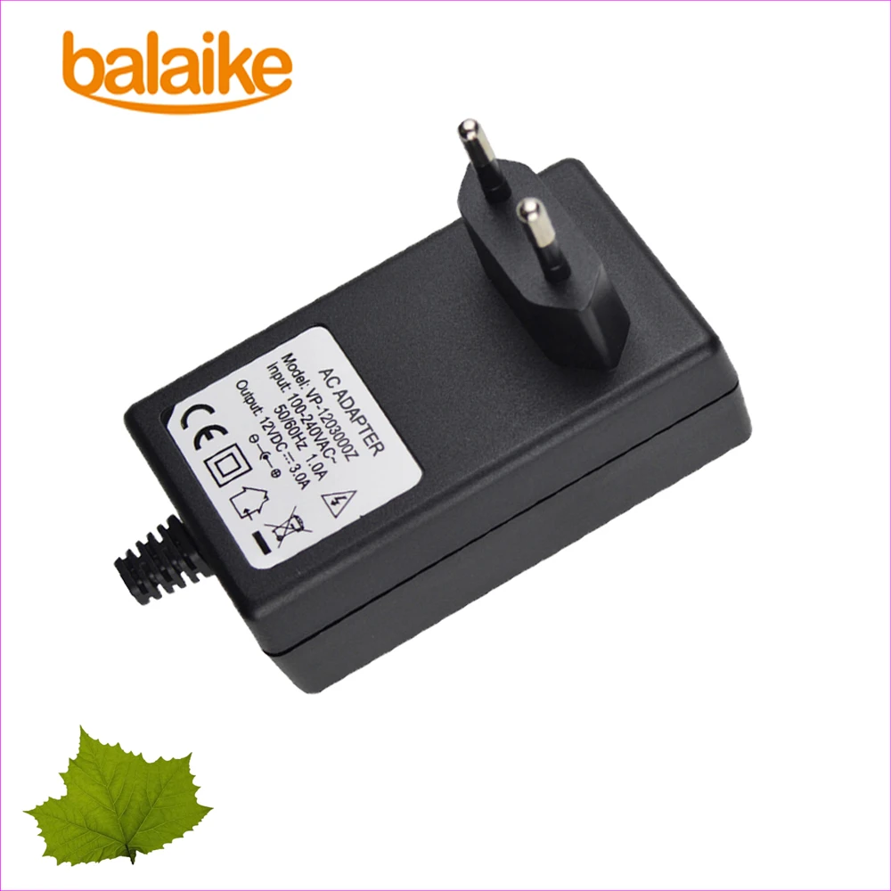

high quality 12V3A New AC 100V-240V Converter power adapter DC 12V 3A Power with 1.2m cable Supply EU US AU UK Plug