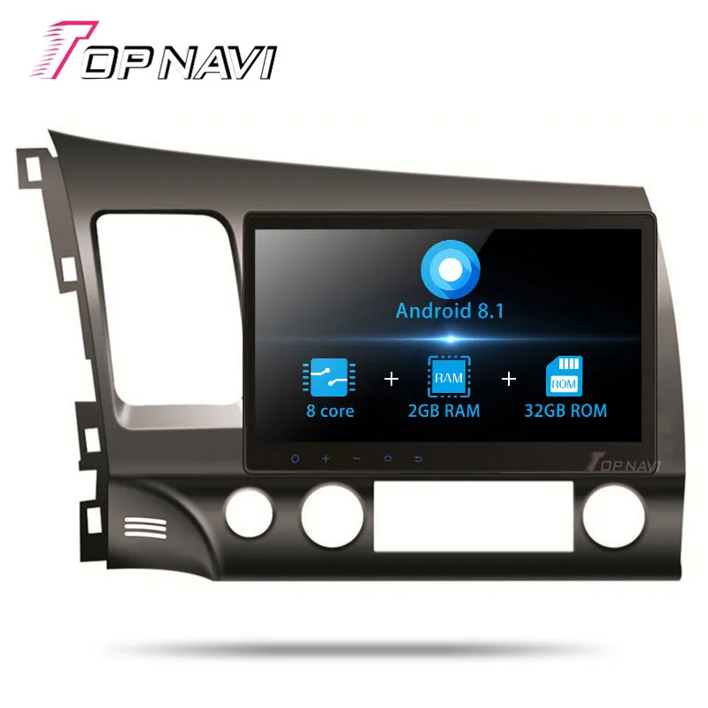 Android 8 1 авто радио медиаплееры 10 ''для Honda CIVIC 2006 2007 2008 2009 2010 2011 Topnavi