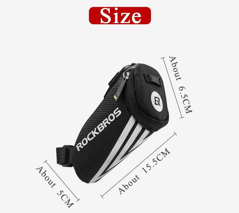 Discount ROCKBROS Bicycle Mini Seat Bag Cycling Y-Series Strap-On Wedge Packs Saddle Bag  MTB Rode Bike Tool Kits Rear Seat Pack Bags 0