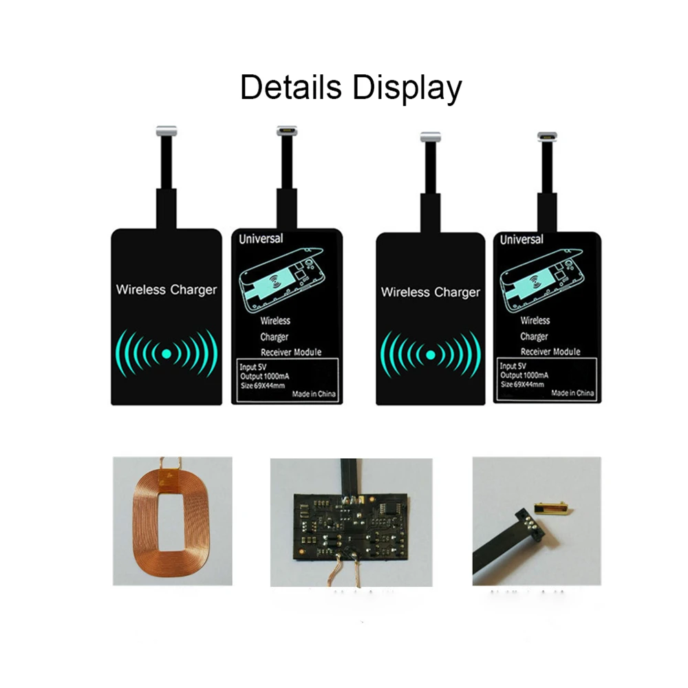 Универсальный беспроводной зарядный приемник патч для iPhone Micro USB A/B Type c