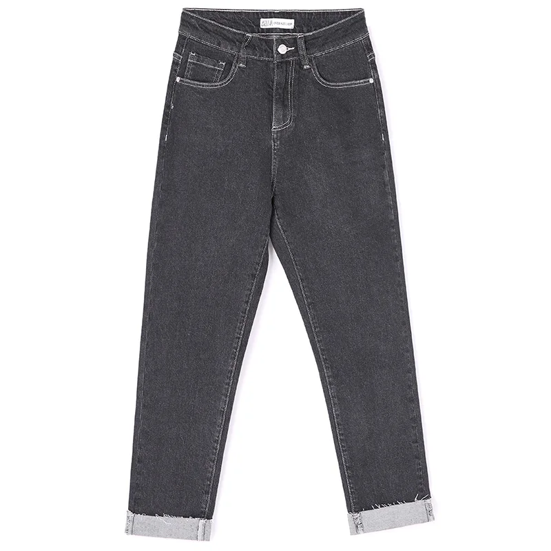 LEIJIJEANS, новинка, низкая эластичная талия, свободные штаны-шаровары, черные, серые, элегантные, классические, дамские, размера плюс, джинсы от Harlan 9023