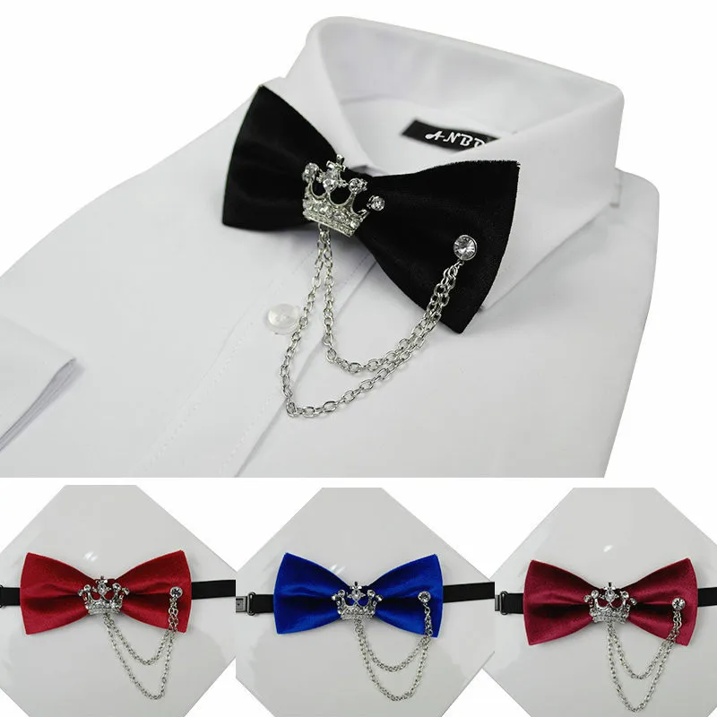 

Luxury Diamond Bow Tie Diamond Bow Brooch Flower Bowtie British Men's Wedding Suit Clothing & Accessories Formal Dress Bow Ties