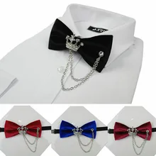 Роскошный Алмазный галстук-бабочка бриллиантовая брошь галстук-бабочка с цветочным узором Британский мужской свадебный костюм Одежда и аксессуары официальное платье галстук-бант