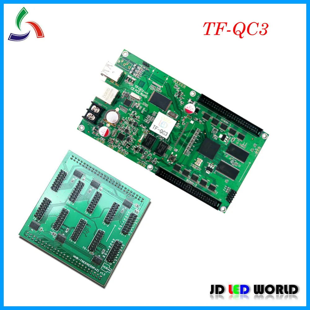 

TF-QC3 USB + network port full color video led control card 512x160 ,384x320 pixels support video RGB screen