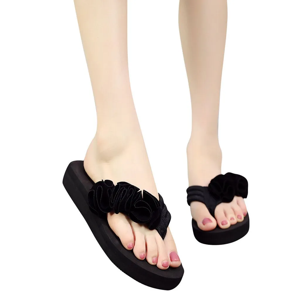 

Summer Women's Flower Beach Sandals Clip Outdoor Casual woman Non-Slip Wedges Beach and Outdoor Sandals#Y25