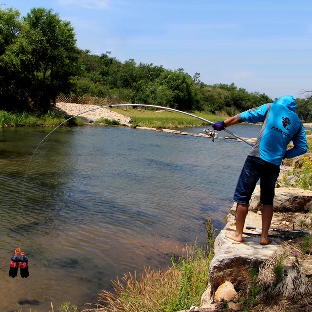 Cheap Hot selling 1 pcs/Lot 3.6/3.9/4.2 m distance throw rod carbon material telescopic fishing rod