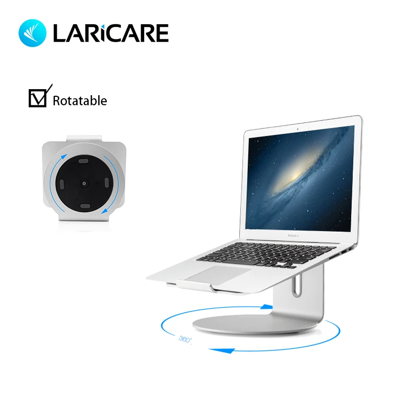 Подставка для ноутбука LARICARE из алюминиевого сплава Mac. Рабочий стол с вращением
