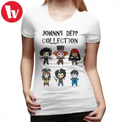 Johnny Depp футболка Depp Коллекция футболка 100 хлопок короткий рукав женская футболка Графический плюс размер Модная женская футболка