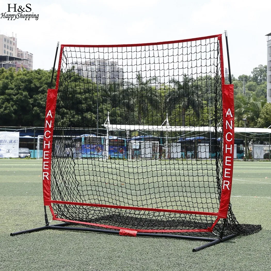 

High Quality 5 x 5ft Baseball Practice Net with Bow Frame Strike Zone Target Softball Practice Net Compact Carrying Bag Sports