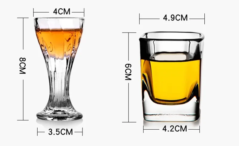 6 шт./компл. ручной работы теплозащитные выстрел Стекло духов бутылка водки чашка ликера алкоголя Кубок стакан для виски Стекло es чашка для питья аксессуары