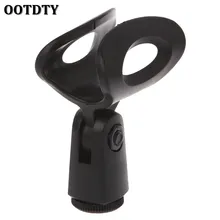 Ootdty microfone flexível mic suporte acessório grampo de plástico suporte de montagem preto