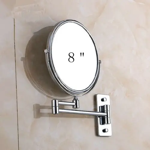 Homedec " и 8" Двустороннее настенное крепление 3x увеличение складной макияж зеркало для Ванная комната гостиная душа зеркало Espejo - Цвет: 8 inch