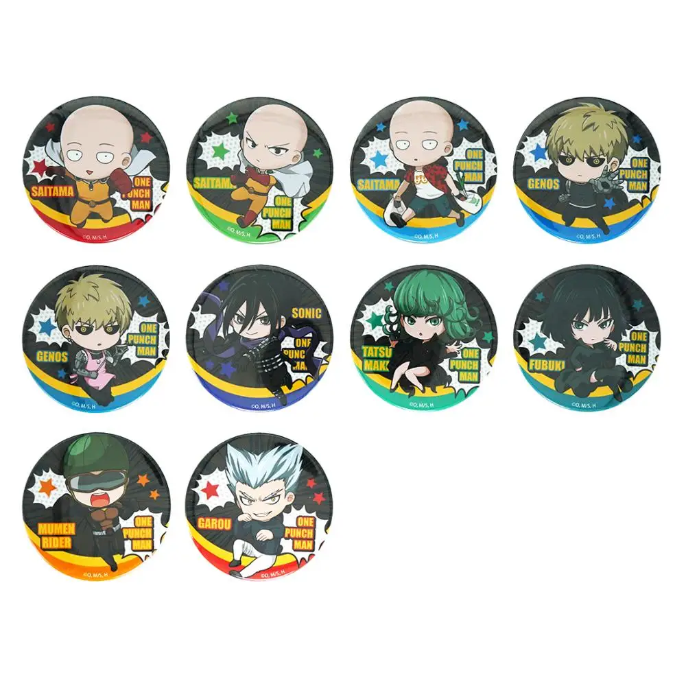 Один удар человек значок аниме татсумаки Genos Jenosu Saitama Соник Фубуки Garou Kawaii металлический значок
