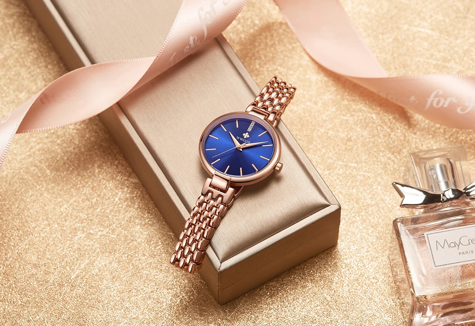 WWOOR женские часы брендовые роскошные женские ультра-тонкие часы из нержавеющей стали ремень водостойкие часы кварцевые часы Reloj Mujer