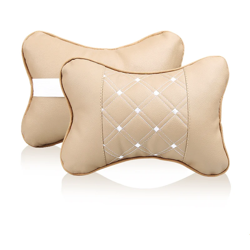 Новые мини-подушки для шеи из искусственной кожи, удобные универсальные автомобильные подушки для головы и шеи, подушка подголовника - Цвет: 1 piece