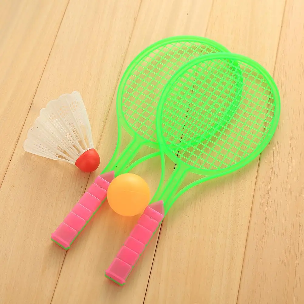 

Badminton Table Tennis Ball Outdoor Sports Family Game Children Boys Girls Plastic Two-in-one Dribbled Toy Rackets