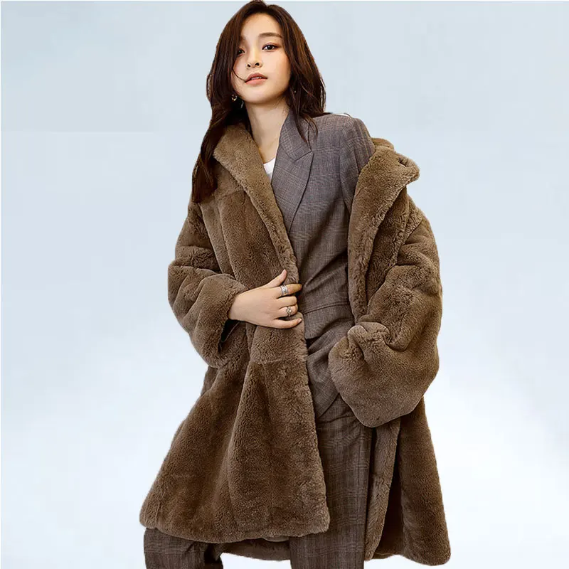 Clearance!Women Fashion CoatWomens Ladies Warm Faux Fur Coat Jacket Winter Solid Parka Large Lapel Outerwear