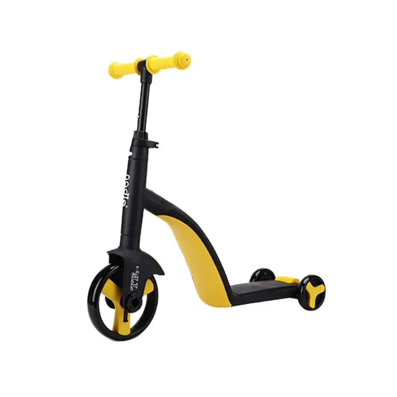 Yellow 3-в-1 скутер, способный преодолевать Броды для детей регулируемый мульти-Цвет скутер велосипед для nadle доступный для того, чтобы ваши дети велосипед nadle Натто машиной для детей - Цвет: Yellow