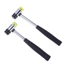 2 шт. 25 мм устанавливаемый Многофункциональный два пути пол резиновый Сталь ручка инструмент: Молот высокое качество Установка молоток инструмент