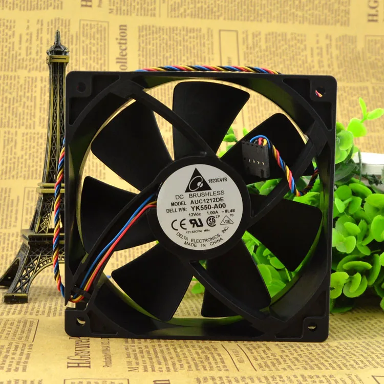 

Free Delivery.12CM AUC1212DE 12038 1A PWM 12V high wind volume chassis cooling fan