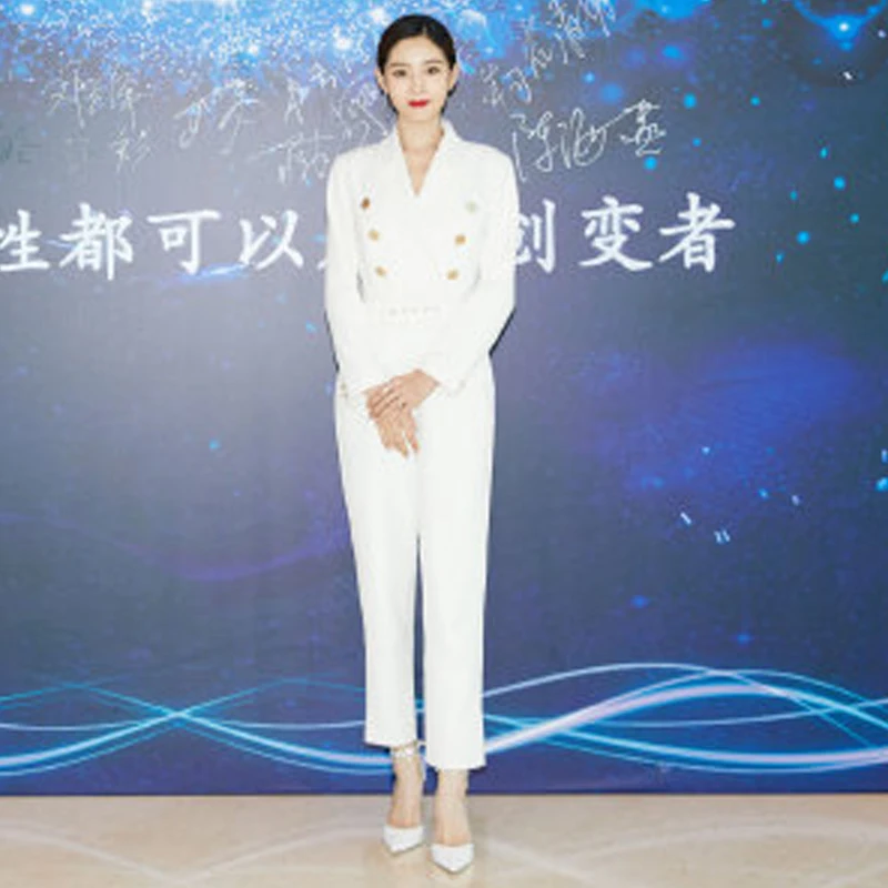 Комбинезоны высокого качества 2019 Осенние новые модные женские вечерние