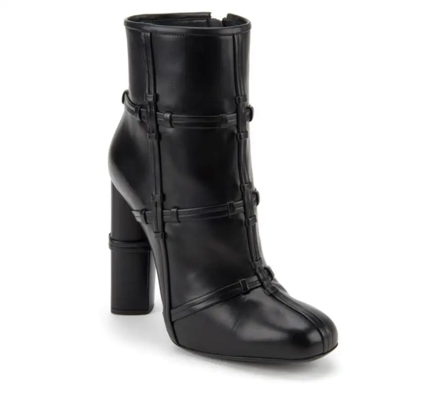 

Autumn and winter fashion comfortable thick cross side zipper handmade boots