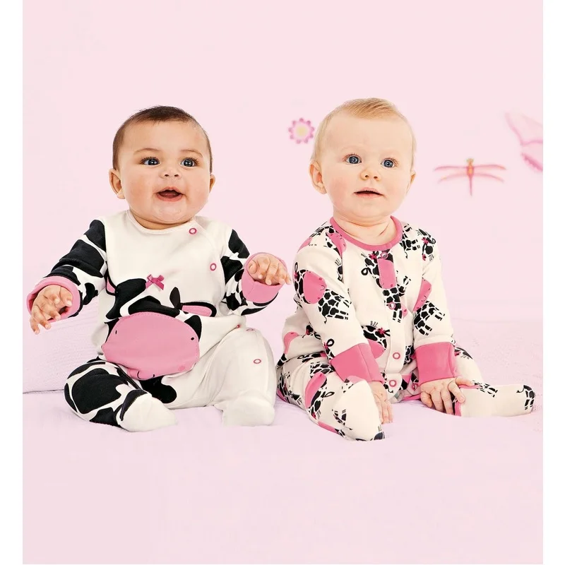 White Milk Baby Clothes Suit Long Sleeve Babies Girls Jumpsuit 100