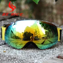 BE NICE children snowboards high coverage ski goggles snow glasses snowboard goggles anti fog winter glasses for child 4700