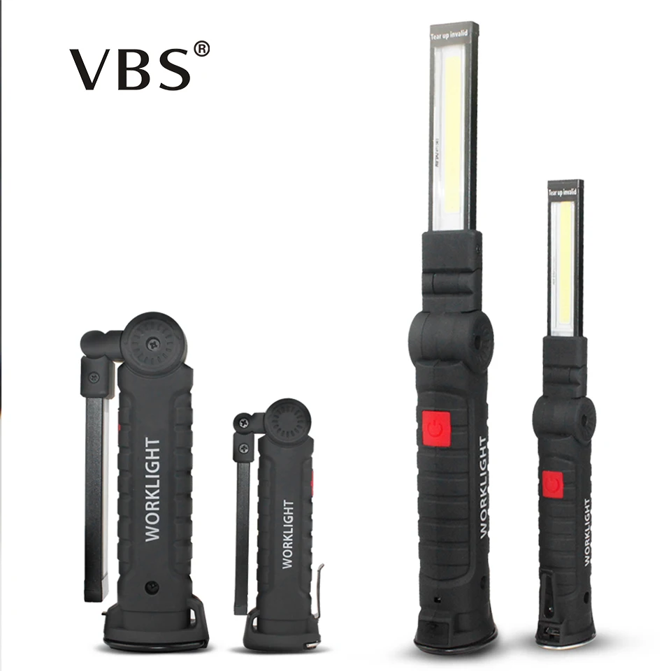 Portable Led Work Light Led Flashlight With 5 Modes COB