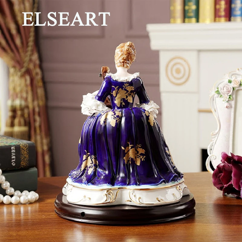 Первоклассная Европейская керамическая статуэтка Виолончель для девочек и женщин, домашний декор, ремесло, винтажное украшение, фарфоровая статуэтка, подарок