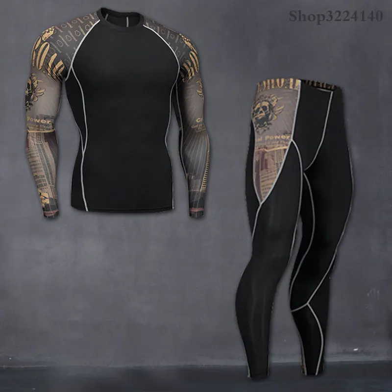 Футболка мужская компрессионная с длинным рукавом и 3D принтом волка|t-shirt gym|long sleeve