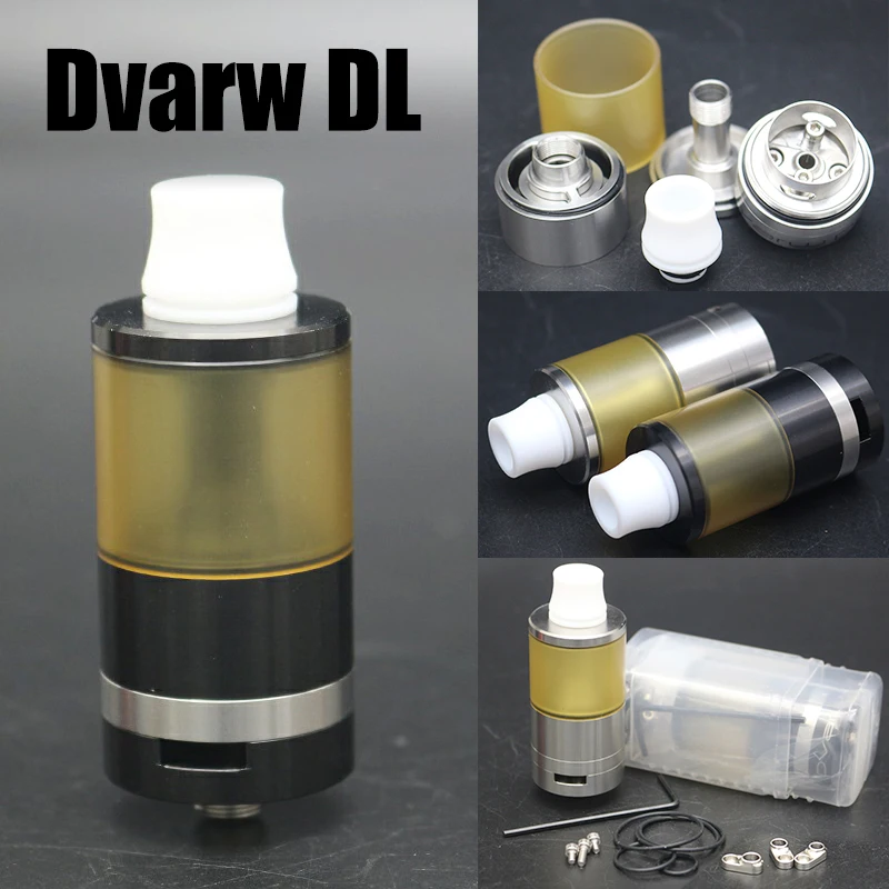 

Dvarw DL Tank 24mm Diameter Atomizer Easy Building Deck & Adjustable Airflow System for E-cigarette mod 510 thread RTA
