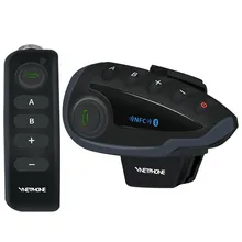 2PCE V8 BT-S2 Intercom Moto Motorcycle 5 Riders Bluetooth Communication System Helmet Headphone Walkie Talkie NFC Remote Control