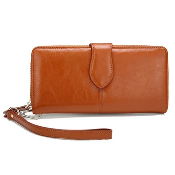 

New 2019 Women Simple Classical Clutch Split Leather Handbags Long Wallet Ladies Design Purses Handbag Girls Clutches an104