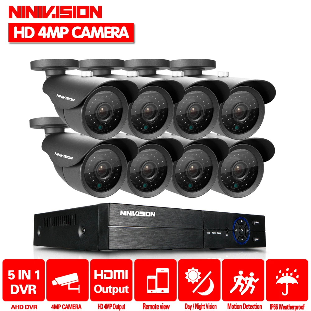 4.0MP HD 2560*1440P наружная система безопасности камера 1080P 2K HDMI CCTV видеонаблюдение 8CH 4MP