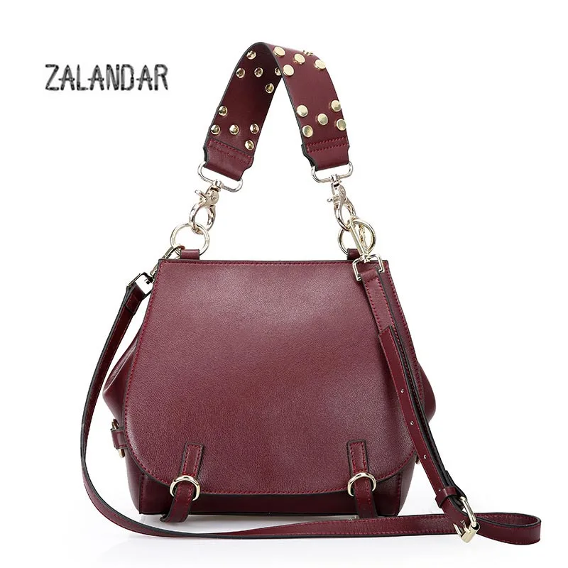 

Women hangbag Real Genuine Leather Women Handbags Large Shoulder Bags Elegant Ladies Tote messenger bags New ZALANDAR