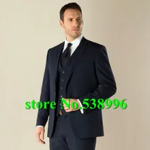 Горячая на заказ Высокое качество свадьбы из трех частей шерсть смесь жениха