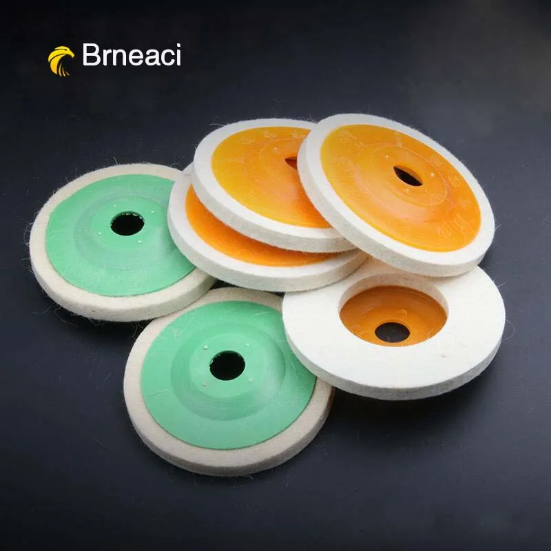 Brneaci Round Wool Felt Polishing Wheel Angle Grinder Buffing Wheel