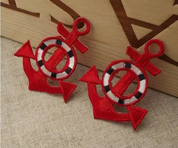 

Red Sea Anchor Embroidered Iron On Patch/ Applique/ Badge/ Chirldren Kids Patch wholesale