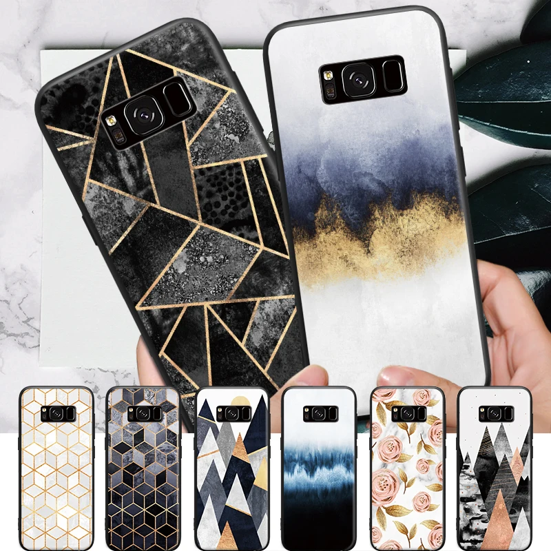 

Geometric Triangle Square Marble Pattern For Xiaomi A1 5X RedMi 4A 4X 5 Plus Huawei Honor 6X 7X P8 P9 P10 P20 Lite Hard Phone